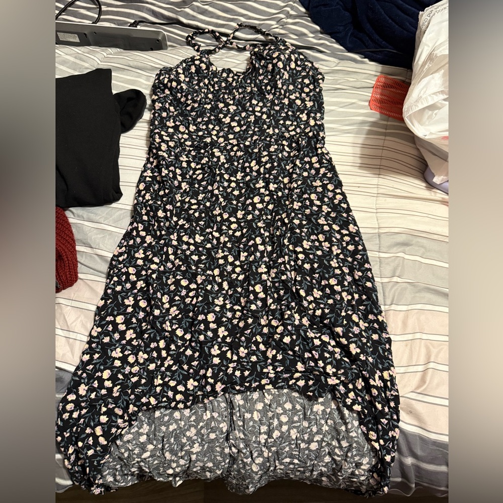 Floral Black Dress